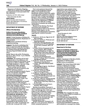 Federal Register Notice of Availability (FR Doc. 2022-27951)